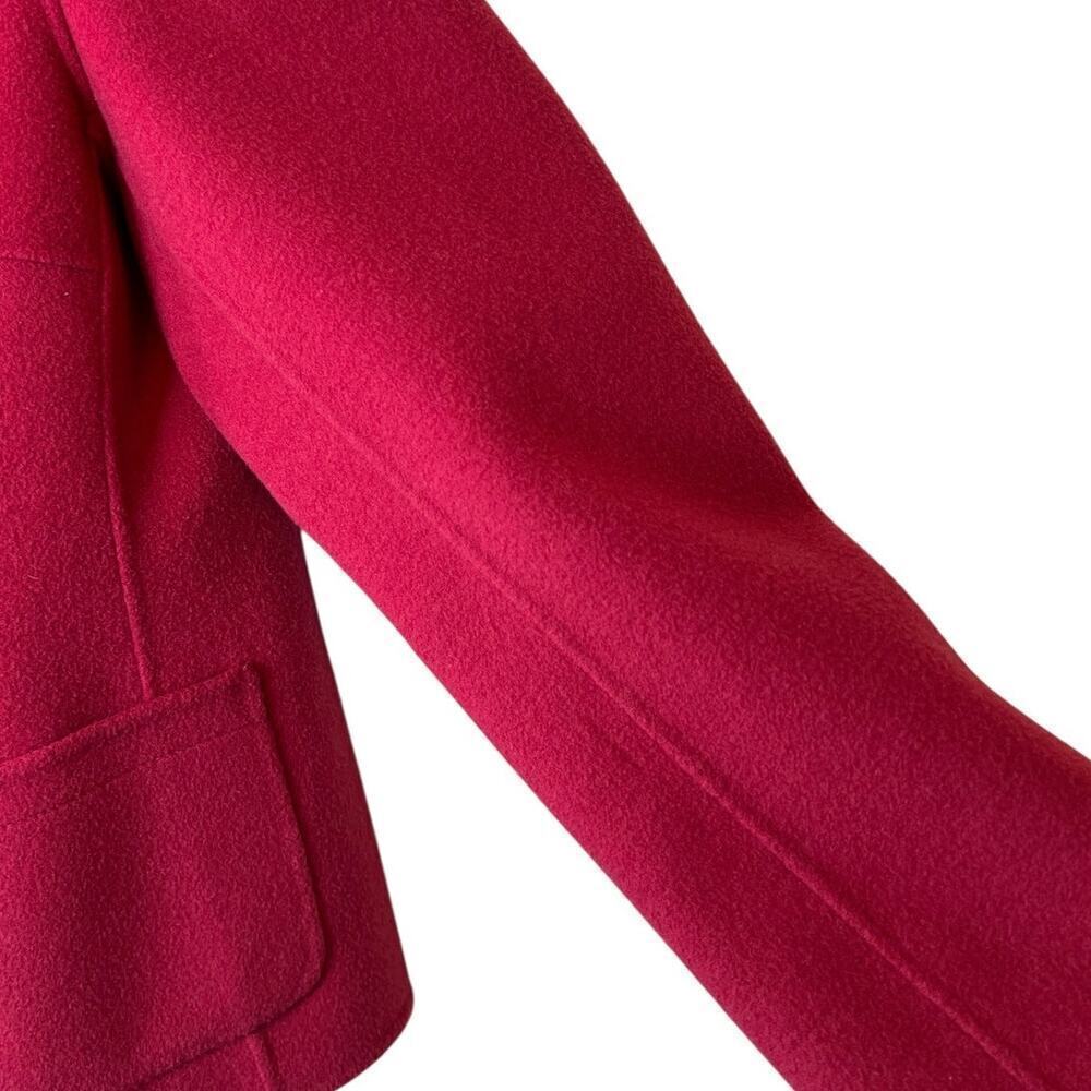TALBOTS 100% Wool Open Faced Jacket in Raspberry Women's Size 4 Petite - Picture 5 of 8